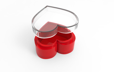 Heart shaped box with 3D