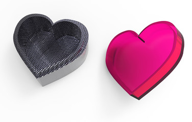 Heart shaped box with 3D