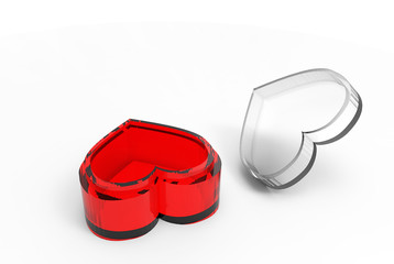 Heart shaped box with 3D