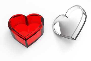 Heart shaped box with 3D