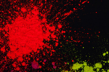 Face powder on a black background, abstract