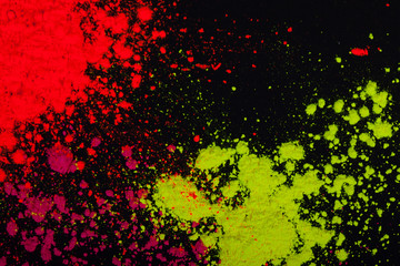 Face powder on a black background, abstract