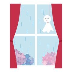 梅雨　イラスト