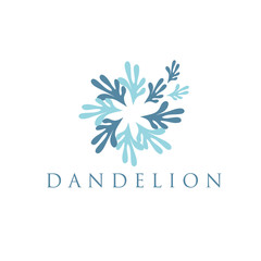 Obraz premium Illustration of concept logo of dandelion. Vector