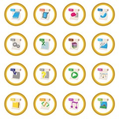 File format icon circle