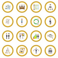 Human resources icon circle