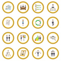 Human resources icon circle