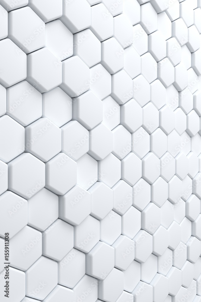 Wall mural abstract background of tile wall. 3d rendering.