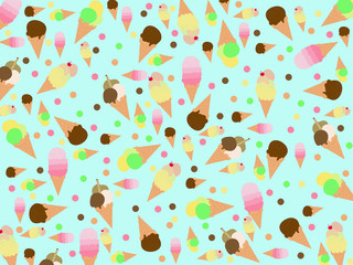 Colorido patrón de helados - 155911713