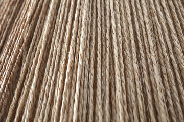 made of wood and natural rope