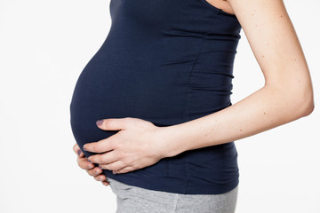 Baby belly close-up