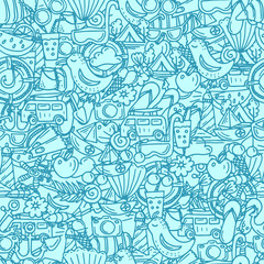 Seamless pattern for summer time theme. Vector illustration