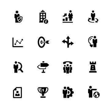 Company Strategy Icons // Black Series - Vector icons for your digital or print projects.