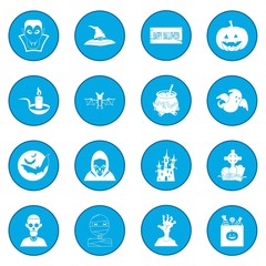 Halloween black icon blue