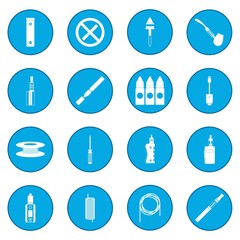 Electronic cigarettes icon blue