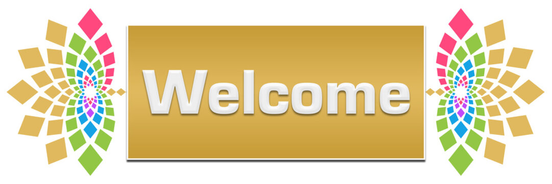 Welcome Floral Left Right Banner 