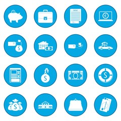 Credit set icon blue