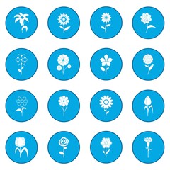 Flower icon blue