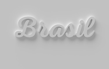 Clean 3d word Brasil