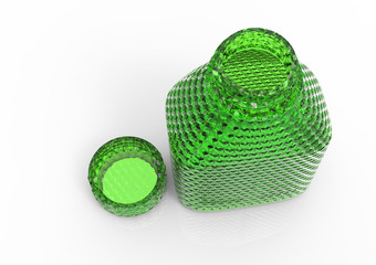 Glass bottle 3D