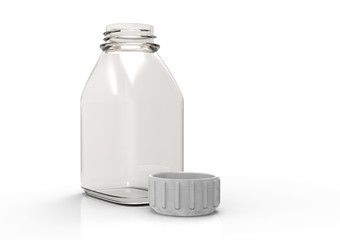 Glass bottle 3D