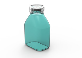 Glass bottle 3D