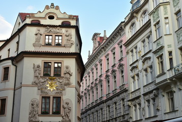 Fototapeta na wymiar historic building in capital city of Czech republic,Prague