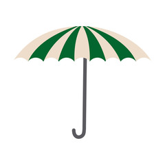green and white umbrella circus clown equipment vector illustration