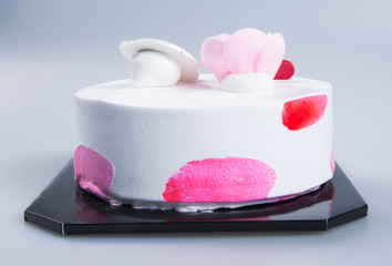 cake or birthday cake on a background.