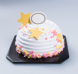 cake or birthday cake on a background.