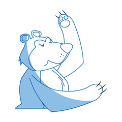 circus bear animal funny entertainment vector illustration