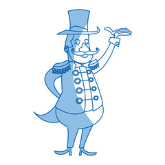 character man host circus show image vector illustration
