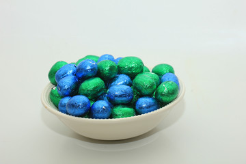 Easter eggs in a bowl