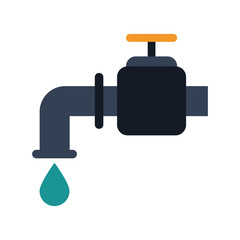 faucet and water drop icon image vector illustration design 