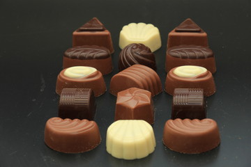 Different sorts of chocolates