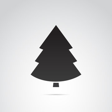Forest, tree, pine vector icon.