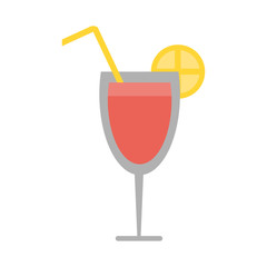 cocktail in garnished  glass icon image vector illustration design 