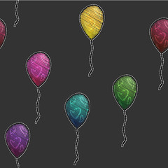 Seamless pattern background with party balloons