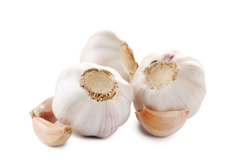 Garlic isolated on a white background
