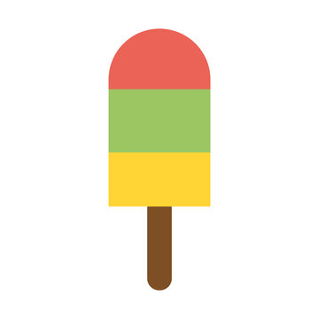 three color popsicle icon image vector illustration design 
