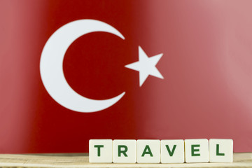 Obraz premium Turkey Flag and Travel