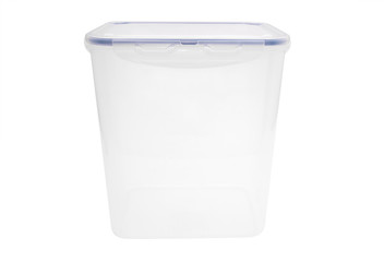 Plastic food container / Plastic container on white background.