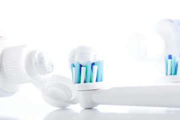 Fototapeta na wymiar Oral hygiene, tooth brush