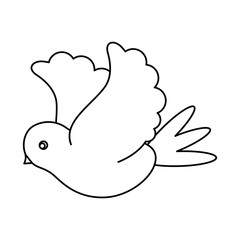 flying dove icon image vector illustration design 