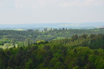 Schöne Aussicht - Ausblick über das Erzgebirge - Hügellandschaft