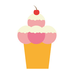 ice cream cone icon image vector illustration design 