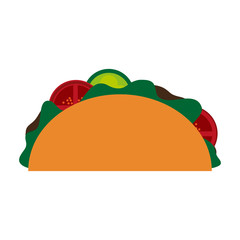 taco fast food icon image vector illustration design 