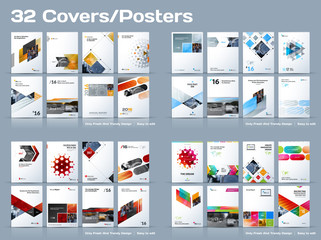 Fototapeta na wymiar Abstract vector business template set. Brochure layout, cover mo