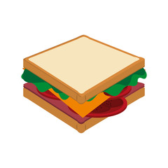 sandwich fast food icon image vector illustration design 