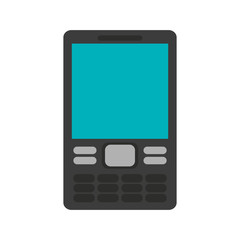 cellphone with buttons icon image vector illustration design 
